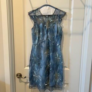 Elie Tahari light blue cocktail mini-dress